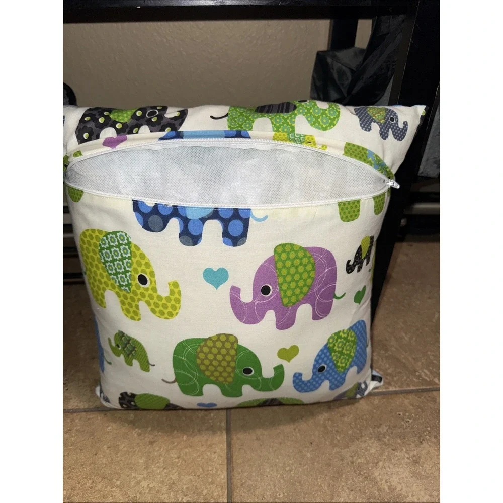 Grateful Heart Designs Elephant Baby Pillow With Book Pouch Handmade‎